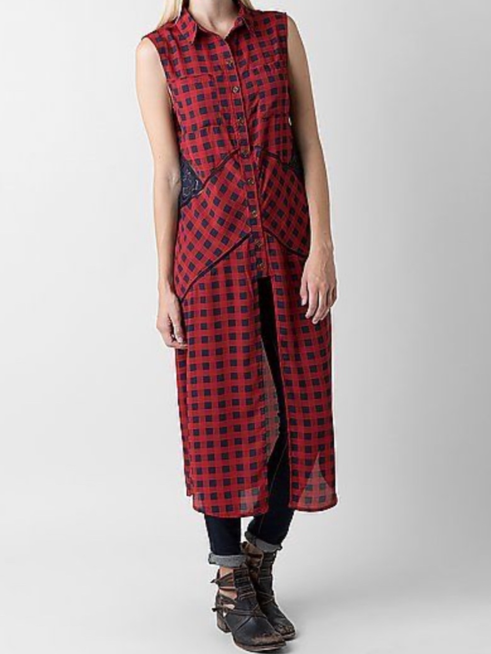 Coco + jaimeson Chiffon maxi shirt